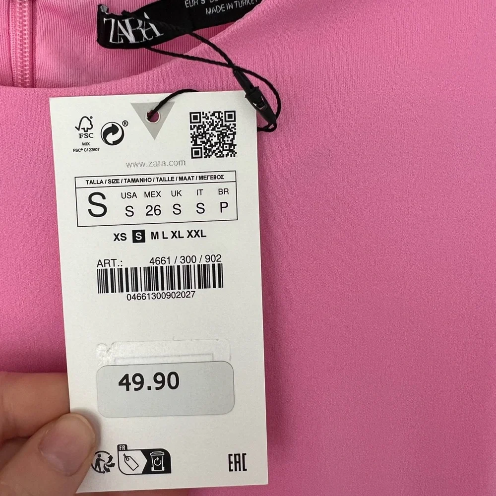 Zara Pink Heart Cut-Out Barbie Dress - Picture 6 of 8